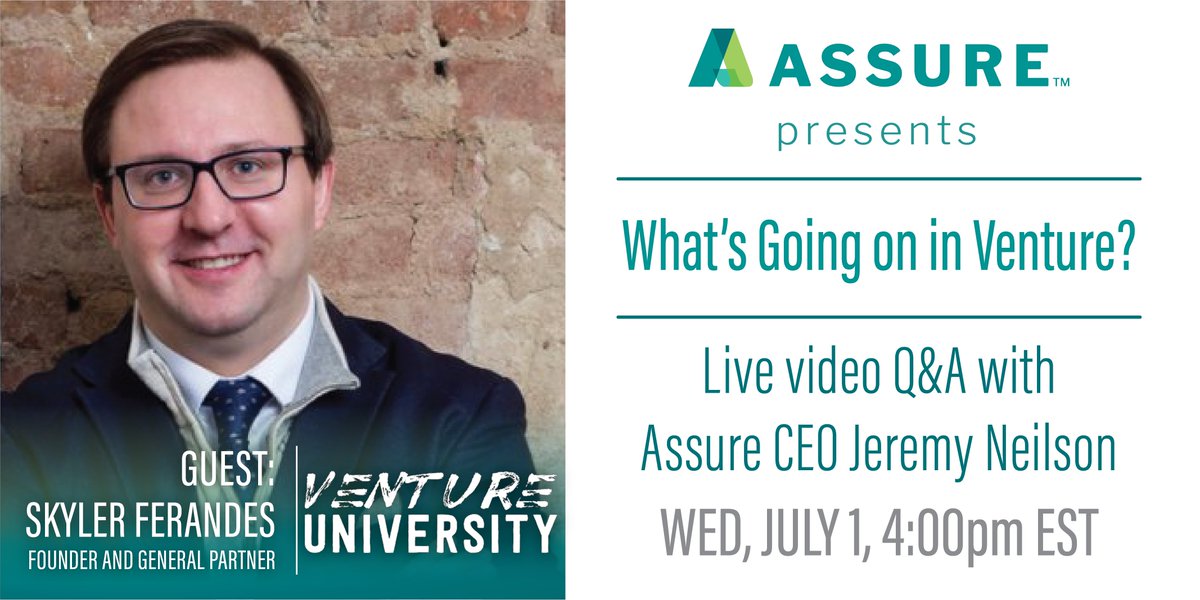 Today in What's Going on in Venture: <a href="/JSkyFernandes/">J. Skyler Fernandes</a> of <a href="/VentureUniv/">Venture University</a> joins <a href="/jtneilson/">Jeremy Neilson</a> to talk investor accelerators, with discussion around key areas of expertise in the future private investment landscape. 
Join us in 30 minutes to watch live: hubs.ly/H0s3-650
#investing
