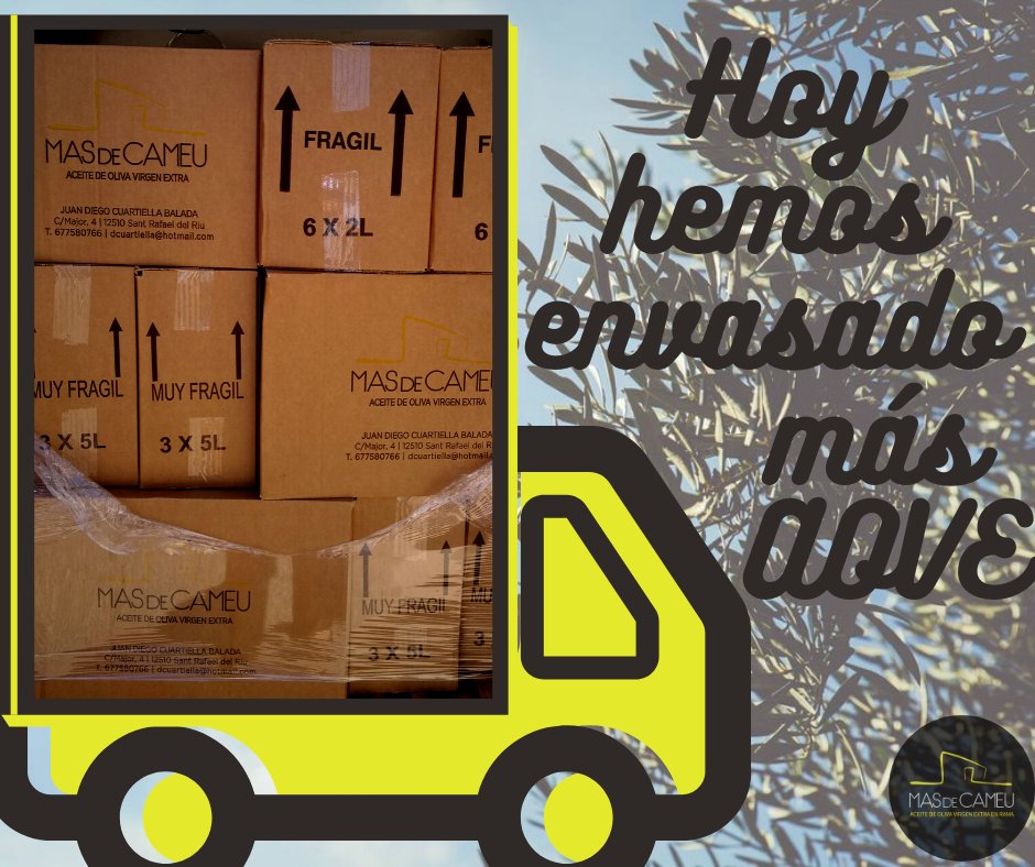 Para que no os quedéis sin nuestro aceite de oliva virgen extra...