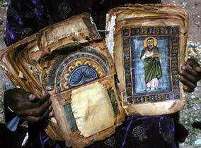 AfricaFactsZone's tweet photo. Ethiopian books, the Garima Gospels (390-650), are some of the world's oldest books.

Garima 2 is the world's oldest surviving complete illuminated Christian manuscript.

They were written in Ge'ez by Ethiopian missionary, Abba Garima.

They are kept in the Abba Garima Monastery. https://t.co/X320hOv115
