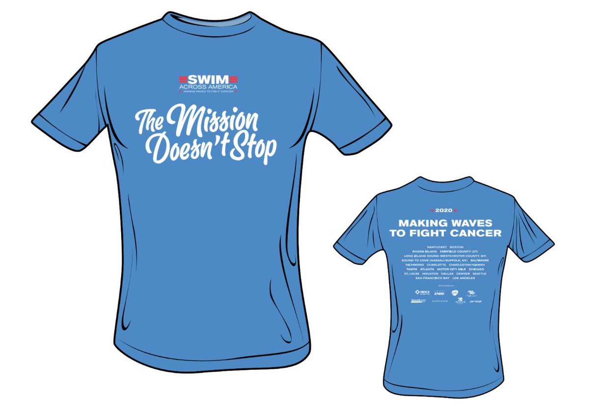 ***THE MISSION DOESN’T STOP***
SAA Boston participants in our #SAACoastToCoast challenge will receive a 2020 Swim Across America tri-blend shirt highlighting our “Making Waves to Fight Cancer” mission. Register now with a self-donation of only $25! swimacrossamerica.org/boston