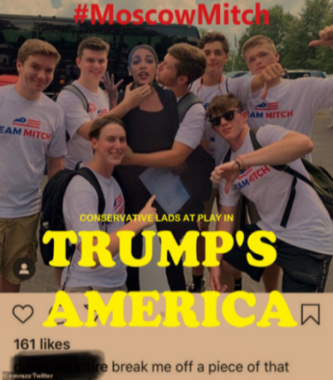 lindajaniebrou1's tweet photo. @Team_Mitch @realDonaldTrump #DefeatTheMob, you say? I myself would prefer to defeat the mob of arrogant, entitled Anglo pricks supporting #MoscowMitch who think mock-groping a woman is cute ("Break me off a piece of that" & funny): https://t.co/zqpRhn4h4D