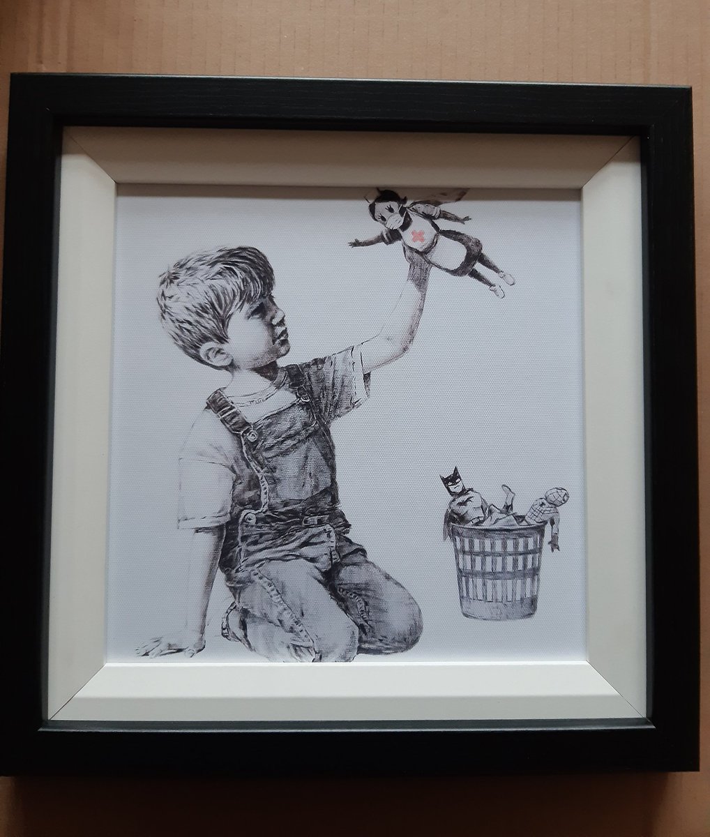 Love my Banksy print! Brought for me for passing all my student nurse academic work! So relieved and proud of myself. Thanks Mom 🌈💙👩‍⚕️ #keephoLDNon #Banksy #Covid19 #studentnurse