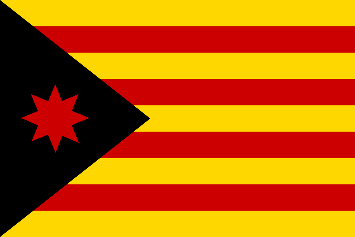 Other Estelada variations include the ecologist Green Estelada and the Anarchist Black Estelada. I LOVE the Esteladas, they are amongst my fave flags.