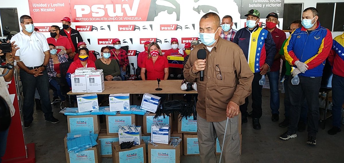 #1Julio #Ahora | @GobJustoNoguera encabeza rueda de prensa, para informar a la colectividad de la dotación de instrumentos médicos y materiales de limpieza para ser distribuidos en los municipios del estado Bolívar