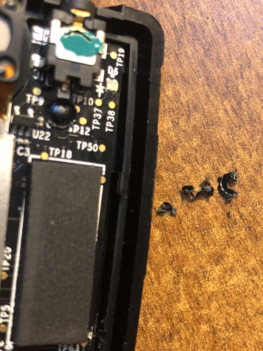 These little plastic standoffs that hold the  @axon_us camera to its housing is annoying! They do scrape right off though.