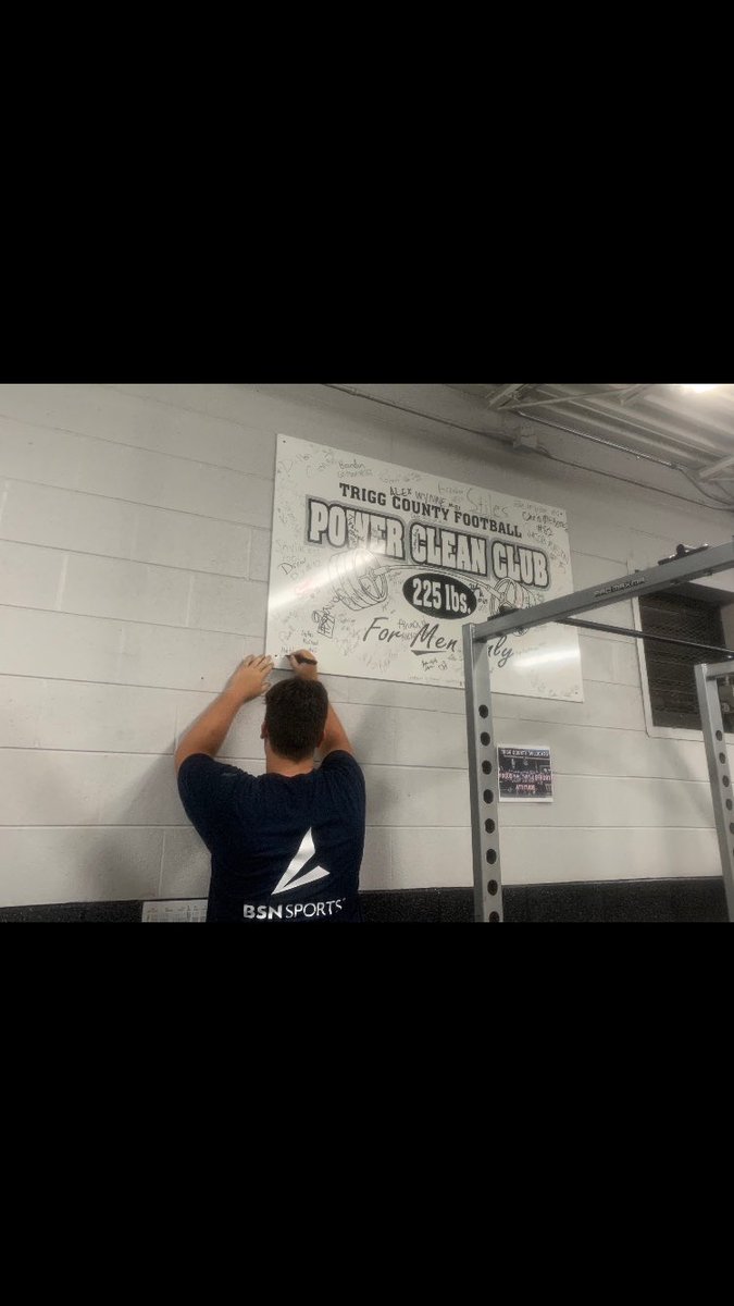 Congrats to Matt Alex Ladd on becoming the newest member of 225 lb. power clean club! GO WILDCATS!