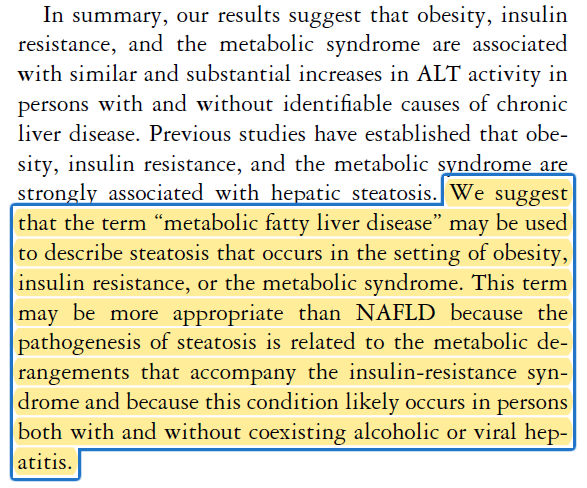 Shall we change the name from  #NAFLD MAFLD?Two recent international consensus statements in Gastro and J Hep say so. I believe I was first to suggest this "new" name in a Gastro paper in 2005!Anyone knows earlier reference so I stop gloating?But...