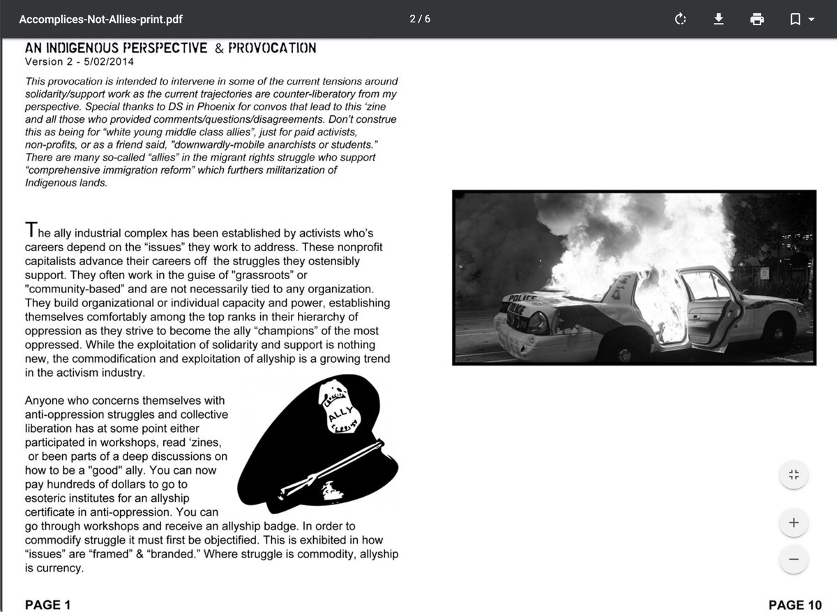 read this tbh bc i j stole all my personal hot takes/thoughts on the importance and distinction between these 2 terms from here sdjfskdgb http://www.indigenousaction.org/accomplices-not-allies-abolishing-the-ally-industrial-complex/