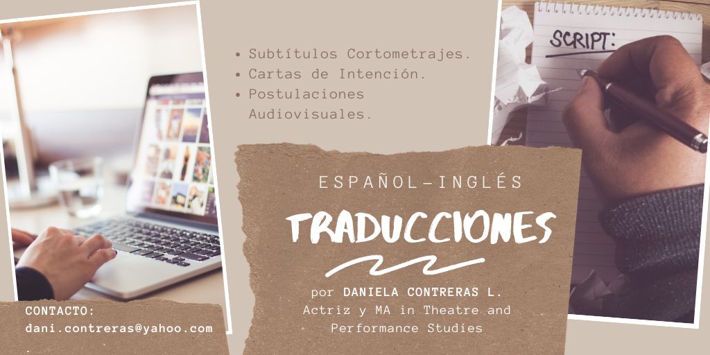 Amigos! Si tiene conocidos del área audiovisual que necesite traducción de subtítulos de sus cortometrajes o de documentación para las postulaciones internacionales, no dude en compartirle mi tarjeta virtual. Muchas gracias!!