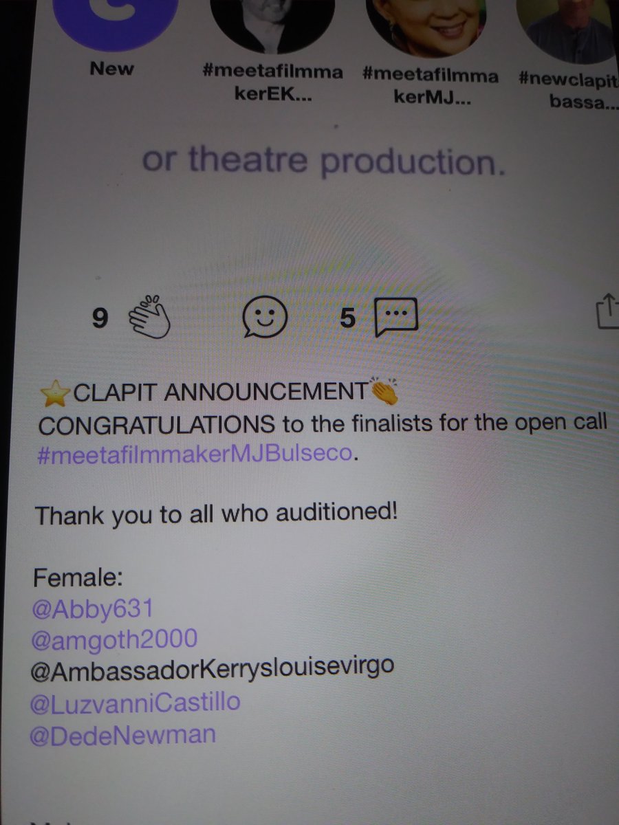 amgoth2000's tweet image. I woke up to this good news but then came home after work to see I wasn't picked sigh oh well, I will just keep trying. I'm out of monologues from shows though :( Hope I find something so I can keep trying. To me, acting is everything. Take care guys. #clapit #clapwhatyoulove