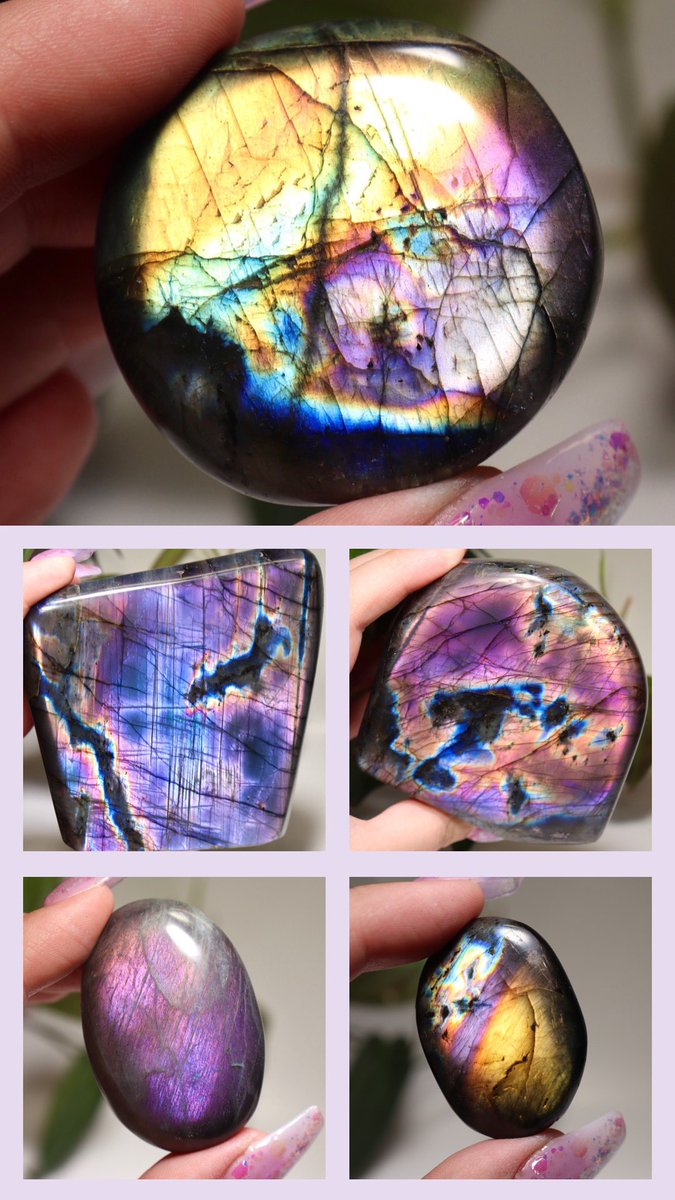 mantra_minerals's tweet photo. website update this sunday 7.5 at 2:00pm PST!✨
-
here are just a select few of the labradorites &amp; “dragon egg” blue chalcedony that’ll be available🦋 https://t.co/ClwRcTqghi