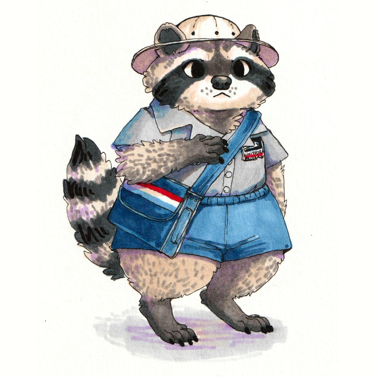 brining back my little postal raccoon for #NationalPostalWorkersDay !!!!! 🦝💌📨 #MailedIt