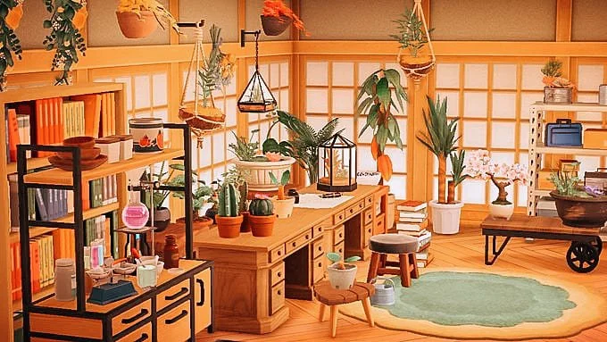 205. Un atelier végétal(Source :  https://www.reddit.com/r/AnimalCrossing/comments/hj3veo/plant_study/)