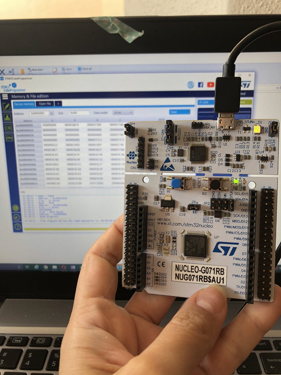 nataT_T's tweet image. Flash mil 💻💕✨🌈 #stm32 #stm32cubeprogrammer #stm32cube