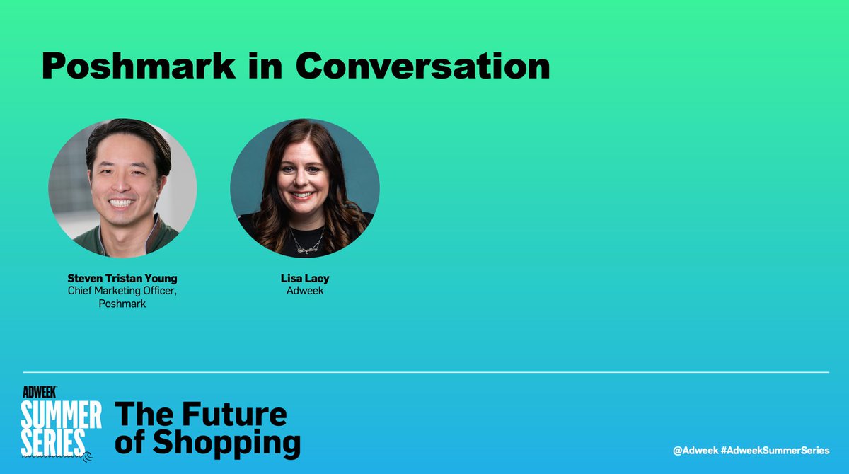 A digitally native brand with +60 million subscribers capitalizing on the resale market, Poshmark is a social commerce platform for next-gen retailers and consumers. 

Learn how <a href="/Poshmarkapp/">Poshmark</a>'s <a href="/StevenTrisYoung/">Steven Tristan Young</a> wins the modern consumer, with Adweek's <a href="/lisalacy/">Lisa Lacy</a>. #AdweekSummerSeries