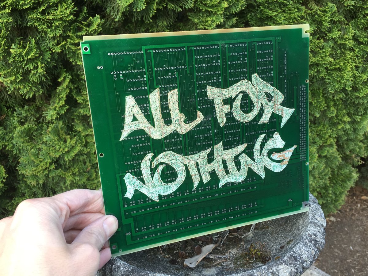 joegrand's tweet image. Circuit board + engraver + engineering burnout.