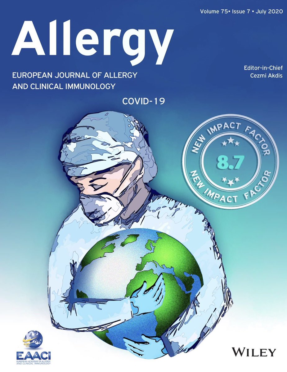 What a great cover again. Perfect COVID papers in it. Very happy with the new impact factor. #IMPACT #allergy #COVIDー19 All are free access. #EAACI