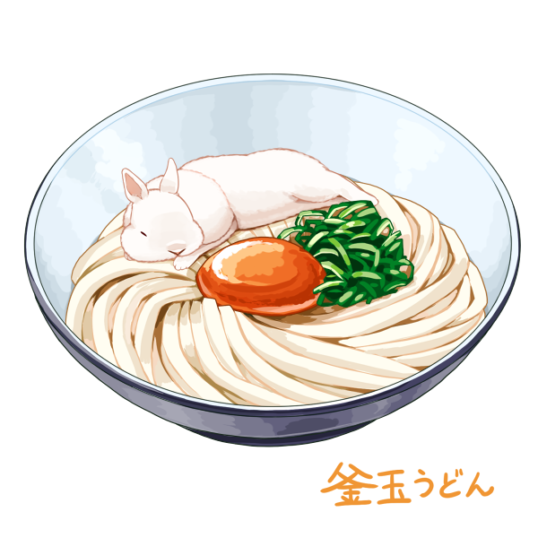 rabbit no humans food food focus bowl noodles white background  illustration images
