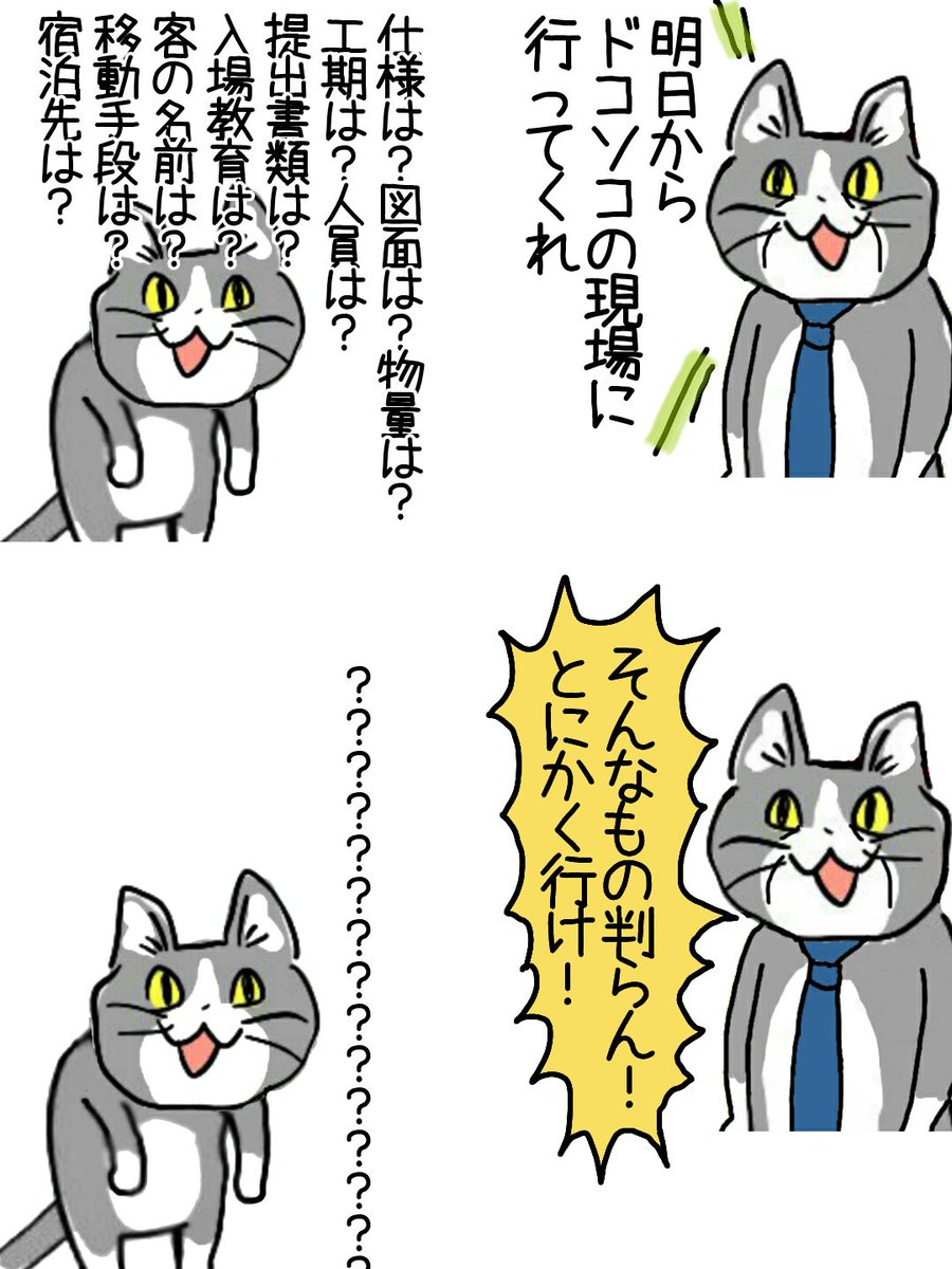 どうして詳細不明な突発現場を取ってくるんですか… #現場猫 