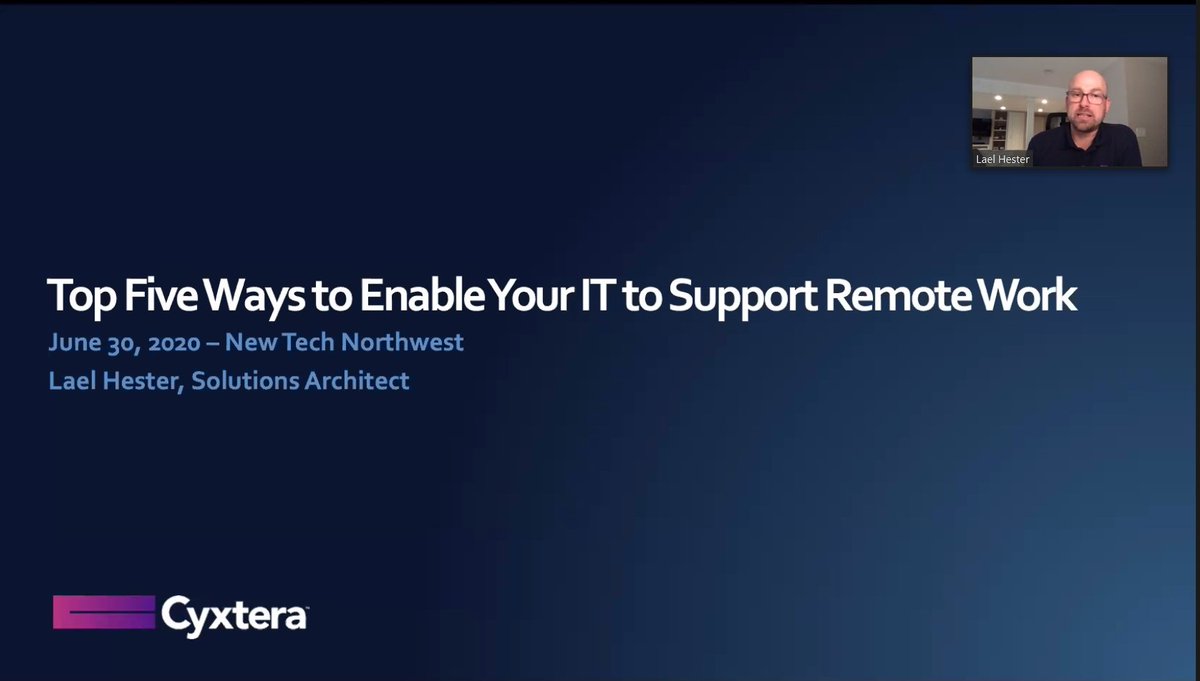 centersquaredcs's tweet photo. Seattle technology businesses heard top recommendations for enabling your #IT to support remote work at the #NewTechNW virtual event yesterday featuring Lael Hester, Solutions Architect of @cyxtera. Learn about our Seattle data centers
https://t.co/pwFrPQivPy #GoCyxtera @LexLael https://t.co/sYjd4lphkp