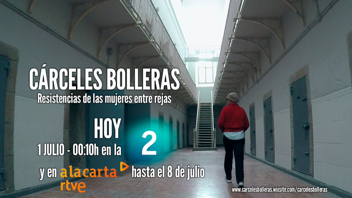 Del 1 al 8 de julio en TVE 2 Estará disponible el documental Cárceles bolleras.#Cárcelesbolleras muestra la desigualdad de género que sufren las mujeres en las cárceles y cómo el deseo #lésbico puede ser una forma de resistencia frente a la institución penitenciaria. #PRIDE2020