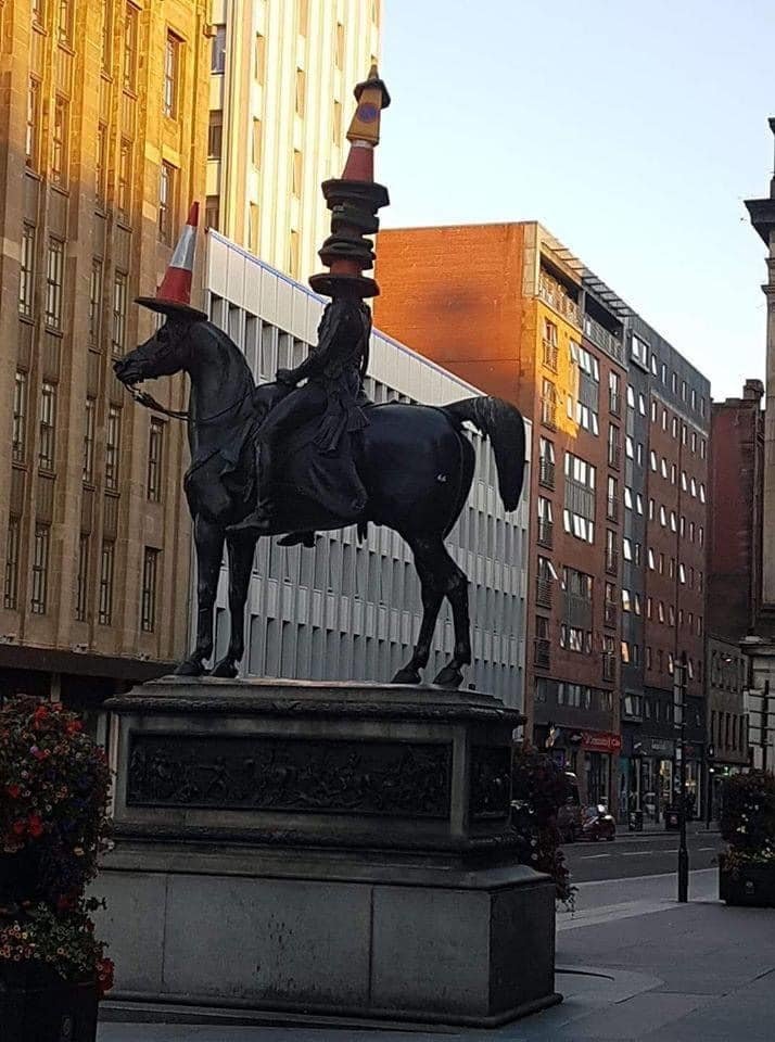 stevenjtaylor1's tweet image. Some clown removed the cone yesterday Glagow responded.