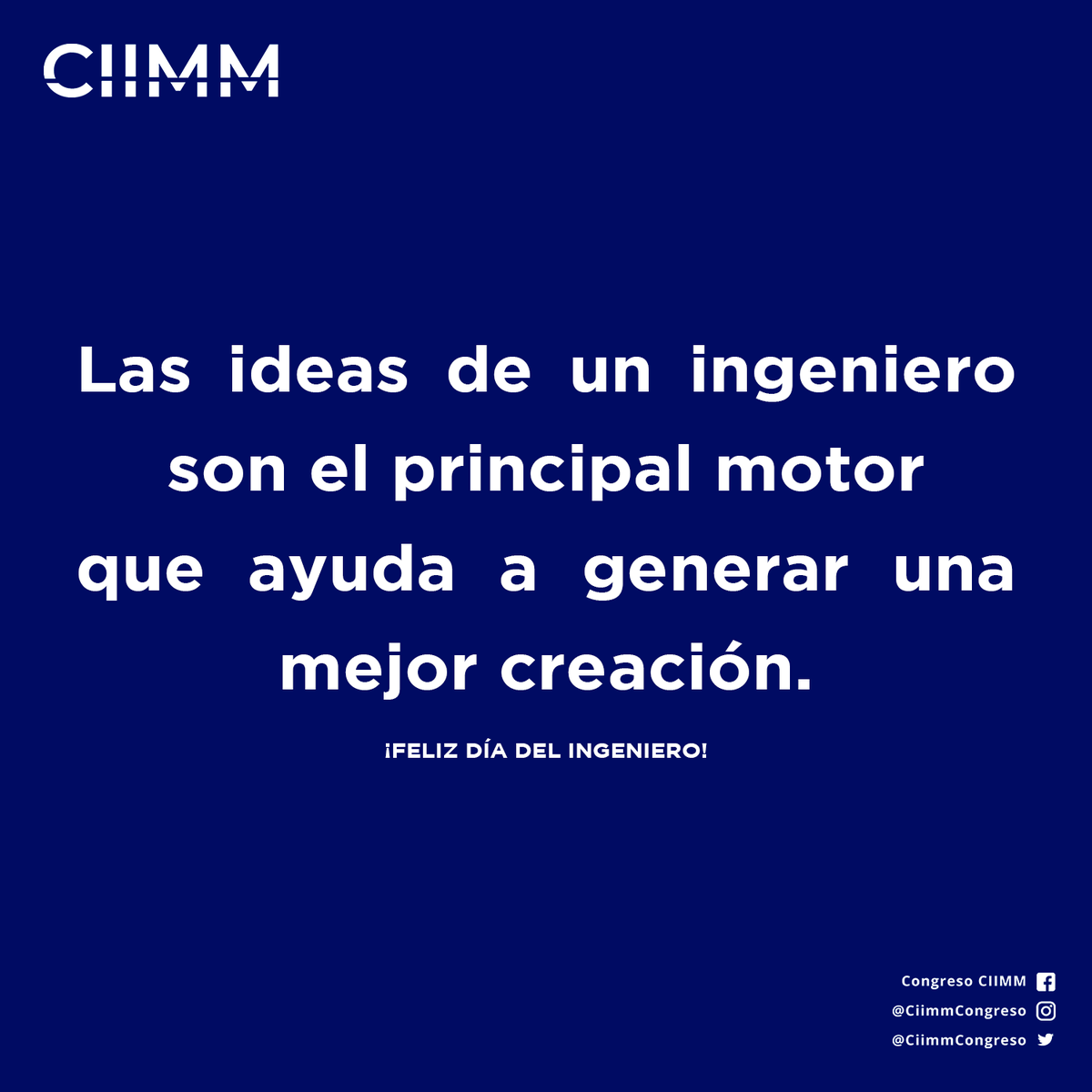 CiimmCongreso's tweet photo. ¡Feliz día del Ingeniero! 🥰 https://t.co/P81mlTMpf9