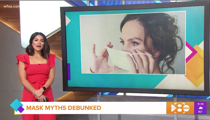 Great story on WFAA focusing on 'Mask Myths Debunked.'  Thanks to everyone involved for pulling this together as it was definitely a team effort.  ow.ly/jM9F50AnkYE #hscproud #safercaretx #wearamask