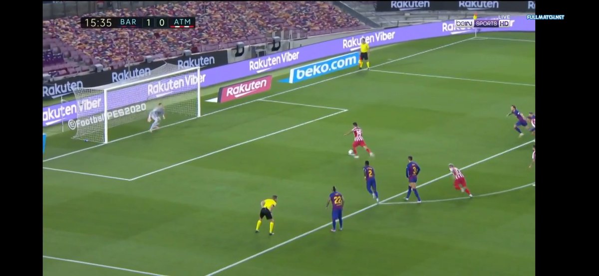 The S in the above images was were he was standing against Stegen. To give a more clear perspective see this. In the 1&2 image, his left leg leans on the extreme right to give his body the balance to shoot the n extreme left. 3rd image shows his left leg is placed central to ball