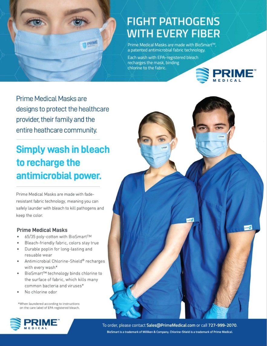 We have created masks that are not only reusable but very economical ($3.50).  We are using the same Biosmart° Technology to help protect Healthcare providers and families. 
primemedical.com 
#Masks #MasksSaveLives #MaskUp #nurse #doctor #healthcare