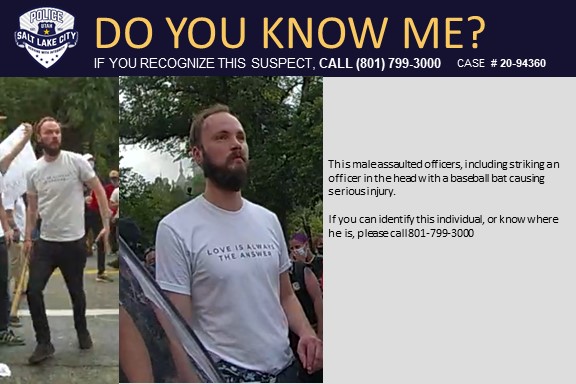 10. News: Salt Lake City Police Ask Public For HELP Identifying Man Who Hit Officer in the Head with Baseball Bat   #RIOTS  #PROTESTS  #BackTheBlue  #BlueLivesMatter