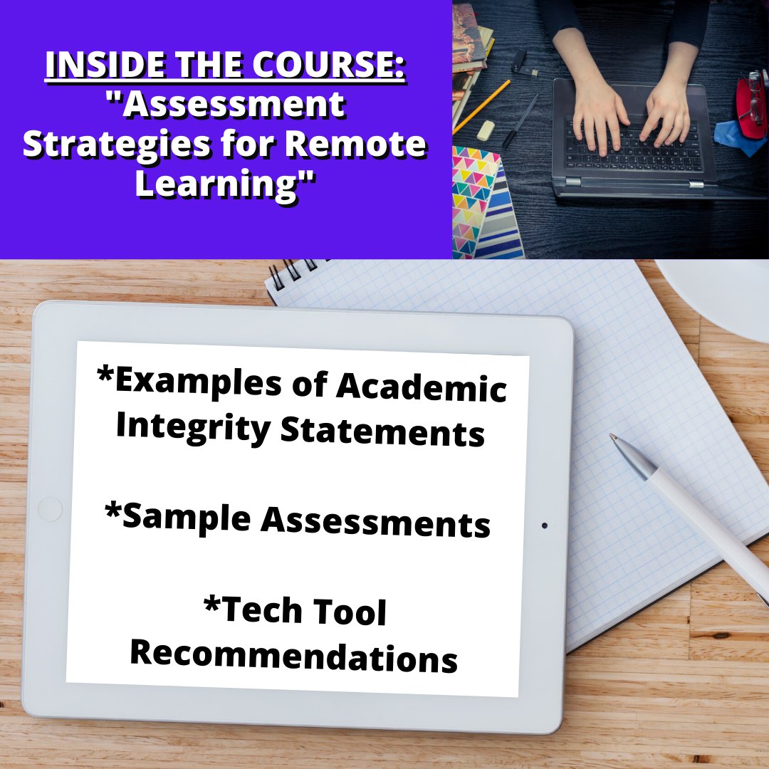 Karen's course on Assessment Strategies for Remote Learning is so packed full of example assessments, sample tools you can use in your classroom, tech tool recommendations and analysis - seriously check it out here: teacherpreproom.com/courses/assess…
