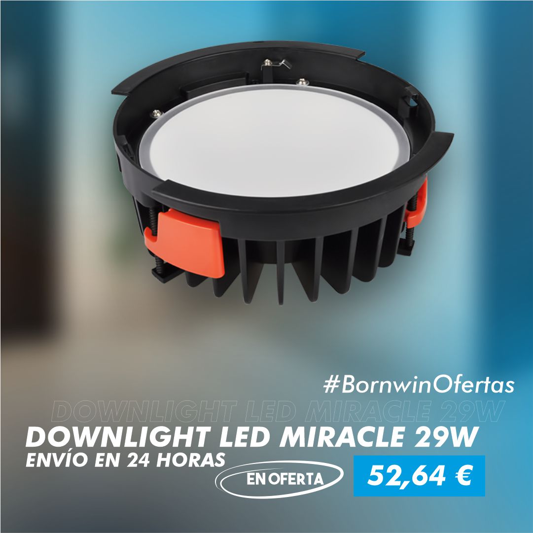 BornwinDD's tweet photo. #BornwinOfertas No te quedes sin la tuya ! Downlight Led Miracle 29W. Ideal para iluminación de locales comerciales, museos, galerías exposiciones, tiendas e incluso para cualquier estancia del hogar; recibidor, vestidor, baño o salón.

#BornwinOfertas #ofertas #semanadeofertas https://t.co/Oni5DYv2jN