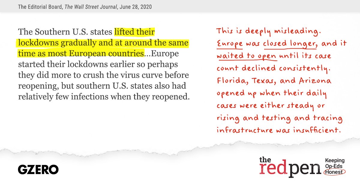 2/4:On the Southern US states lifting their lockdowns around the same time as most European countries:
