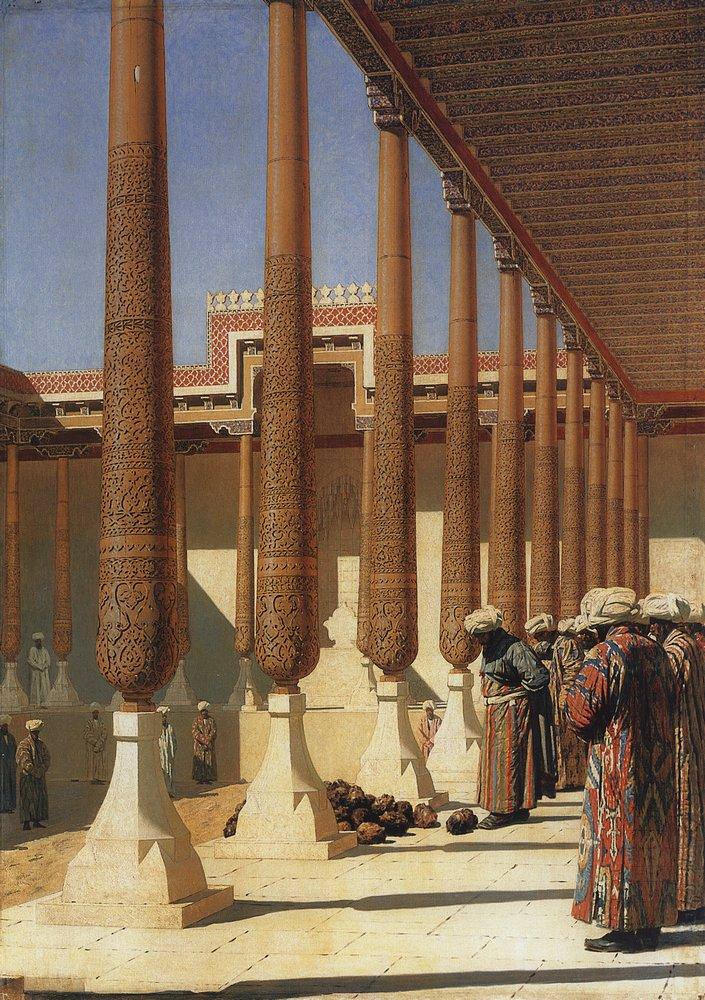 Vereshchagin’s paintings are less concerned with man’s divinity, than his devilry.