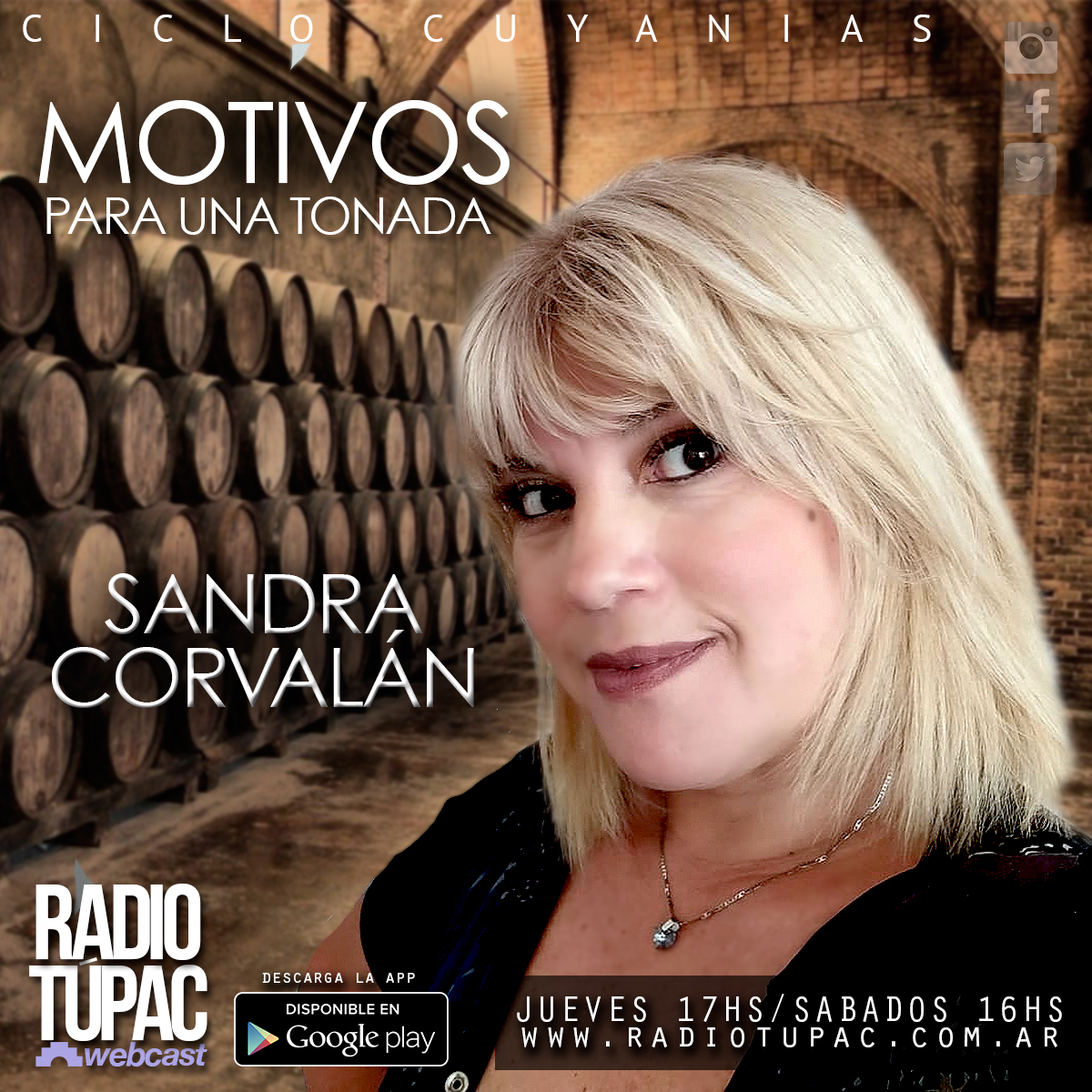 TupacMusicOn's tweet photo. En Julio, Radio Túpac Webcast es Cuyo. Un ciclo dedicado a la cultura cuyana denominado CUYANIAS
Conectate a https://t.co/3vpOzNbQXV
Poné Me Gusta y miramos desde nuestra Fan Page: https://t.co/dyMqIEypZQ
Miranos en https://t.co/6vqhaxISfE
#webcast #folklore #cuyanias https://t.co/YvvAZUbAFm