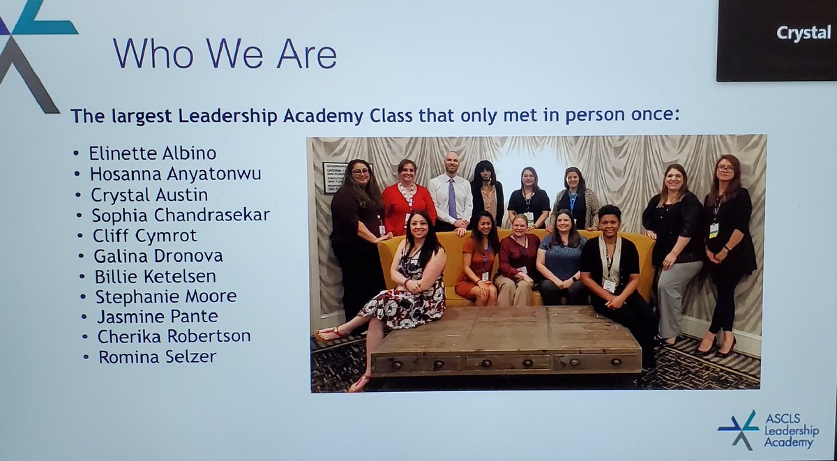 LindseyintheLab's tweet photo. Amazing presentation by the @ASCLS Leadership Academy Team on building a #lab related podcast! With CE!! @LabCherika great job!
#Labucate20 #JAM2020 #IamASCLS #medicallaboratoryscience #Labvocate https://t.co/xTc0eNHj13