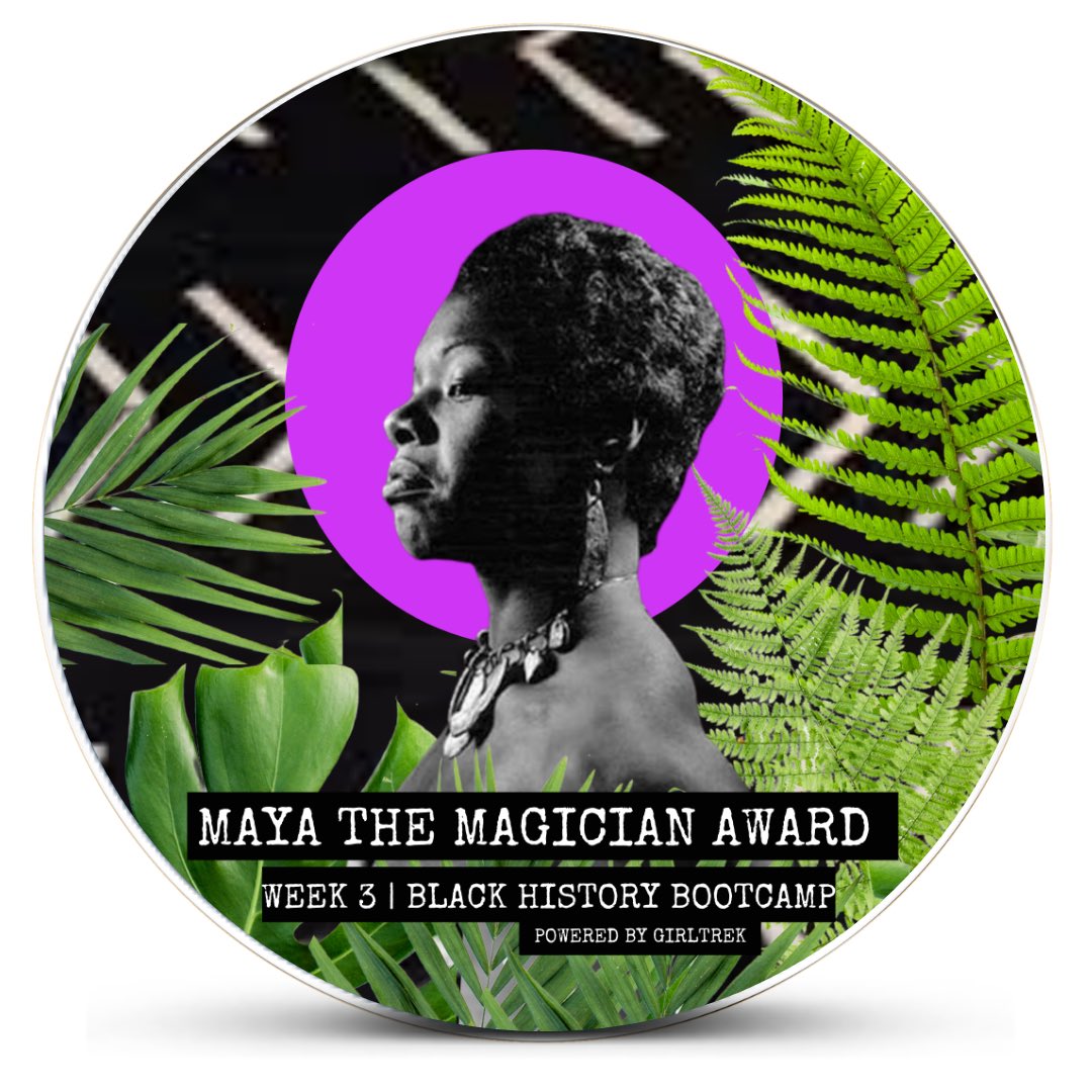 NicoleAMHall's tweet photo. And still, we rise. My award for finishing 3 weeks of Black History Bootcamp.  There are now 100K of us walking together.  This isn’t about fitness…it is conjuring strength, making magic - a way out of no way - because we’re@the daughters of women like Maya Angelou.#GirlTrek https://t.co/NQxlKMnScp