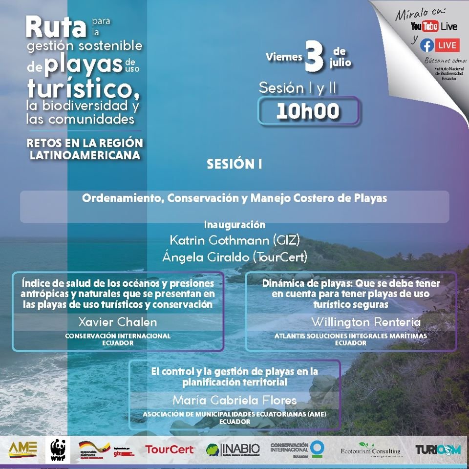 wrenteria's tweet photo. Este viernes 3 de julio, estaré hablando sobre las características de la dinámica de playas que deben considerarse para el uso turístico seguro de las mismas. Presentaré propuestas que ayudarán a  tener #Playas seguras😎🏄‍♀️🏖! #Ecuador #Salinas #Crucita #Esmeraldas #Galápagos https://t.co/uZQtvVJKQw