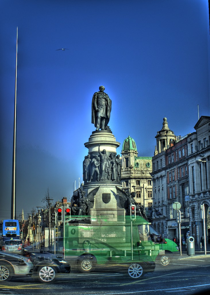 SignContradict's tweet image. Daniel O'Connell's statue in Dublin, Ireland is rightfully standing proud, as it was he who was an international champion of the anti-slavery movement  and a fearless opponent of injustice in all its forms.