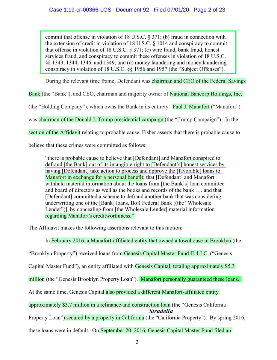 BREAKINGCalk’s Motion to Suppress iPhone evidence, “compel” the Govt to produce Grand Jury Transcripts & produce OCC Coms: DENIEDIn 2017 a PITA account said: Manafort & Calk are in deep shit, OCC not playing. Trolls/Stalkers you were wrong, againS&SW AUTHORIZED JUNE 26, 2017