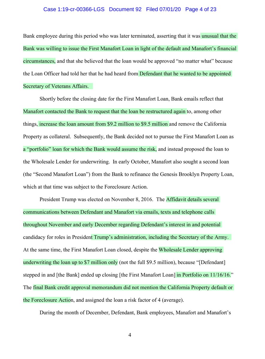 BREAKINGCalk’s Motion to Suppress iPhone evidence, “compel” the Govt to produce Grand Jury Transcripts & produce OCC Coms: DENIEDIn 2017 a PITA account said: Manafort & Calk are in deep shit, OCC not playing. Trolls/Stalkers you were wrong, againS&SW AUTHORIZED JUNE 26, 2017