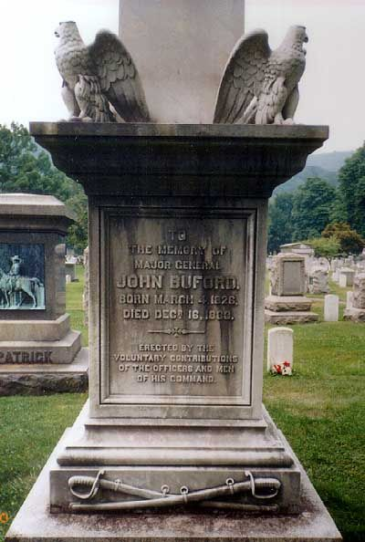Buford does not see the end of war. He dies, possibly of typhoid, in December of that year Lincoln promotes him to Major General on his deathbedhis last words: "Put guards on all the roads, and don't let the men run to the rear."he is buried at West Point (15 of 16)