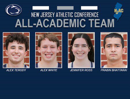 PSHbgTFXC's tweet photo. Congrats to our athletes who were named to the NJAC All-Academic Team.

⭐️ Alex Terody
⭐️ Alex White
⭐️ Jennifer Ross
⭐️ Prabin Bhattarai

Keep continuing to make us proud!

WE ARE SUCCEEDING 💙 https://t.co/zJOX4XelB2