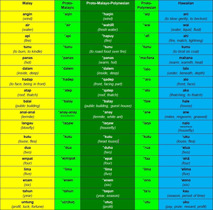 K4hur1ph1rup4n's tweet image. I bet most Americans don&apos;t know that Malay and Hawaiian are both close cousins in the #Austronesian family