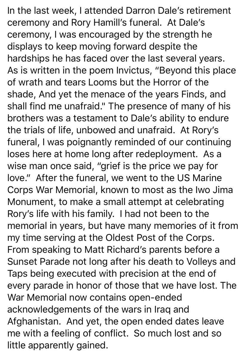 10. Every year since July 2, 2009, Marine Col. Christian Cabaniss, now retired, writes a letter to the Marines of 2nd Battalion, 8th Marine Regiment. Here’s this years letter.