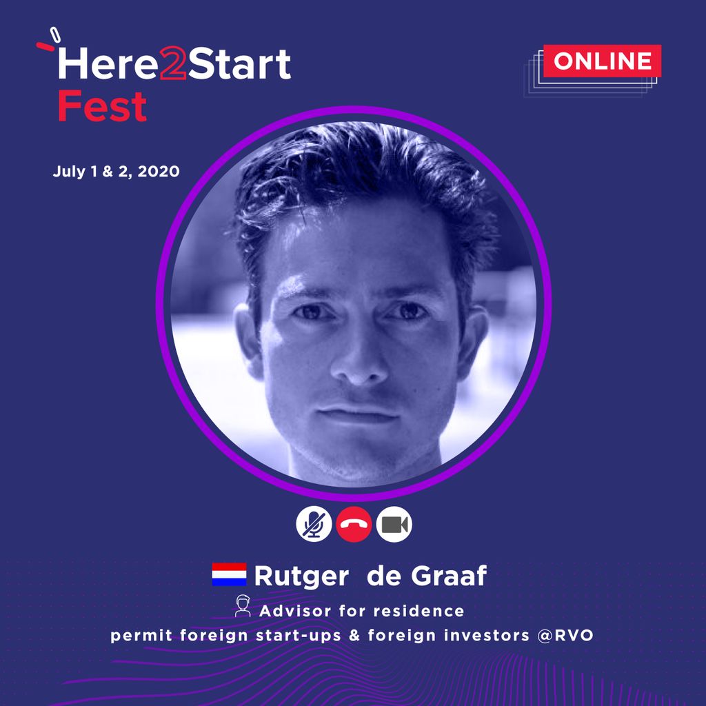 here2start_NL's tweet photo. Meet Rutger de Graaf from RVO. Tomorrow at the #Here2StartFest, from 3 to 7 pm CEST, to talk about Startup Visa: expert advice and best practices and also Subsidies: Company and employee benefits. 

👉 Don't miss it out: https://t.co/8TyftUgDwc  

#businessgoals #entrepreneurship https://t.co/DC46zYmeCP