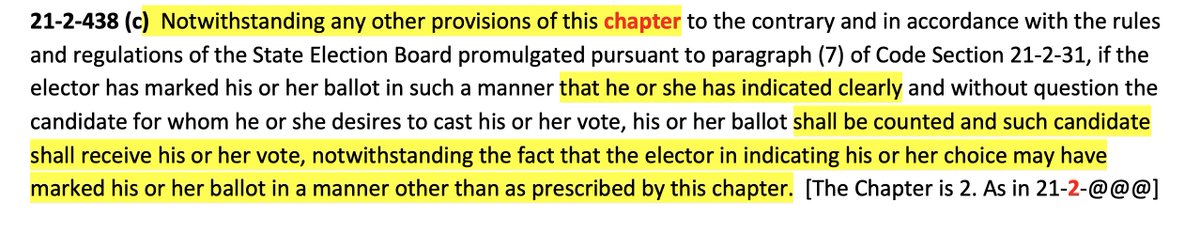 4/ He claims (as does  @stphnfwlr ) that the law we point to below is archaic and only applies to hand counted ballots, not optical scanned ballots. But that's not true. The law is quite clear and quite current. Keep reading.