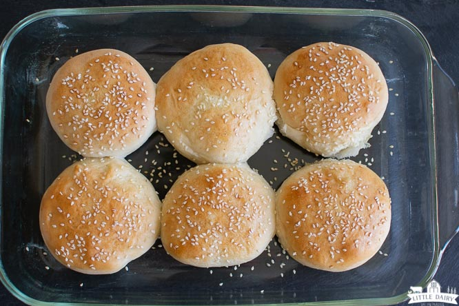 #ad Homemade Hamburger Buns are the BEST! <a href="/rhodesbread/">Rhodes Bake-N-Serv</a> makes it as easy as thawing #frozendough, brushing with egg wash, and baking! So fresh and yummy for summer #BBQ's! bit.ly/3dRgN34