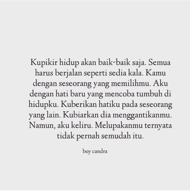 Seperti Hujan yang Jatuh Ke Bumi.